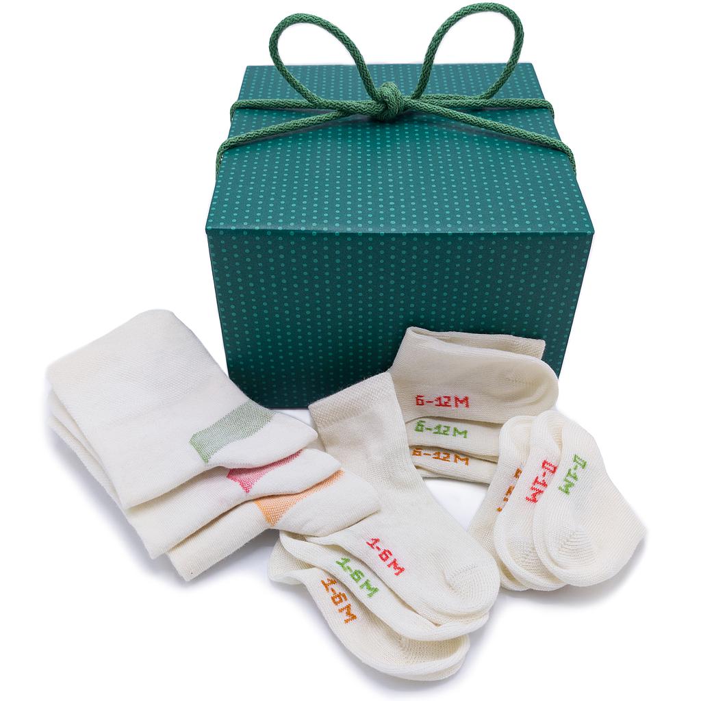 PASINI FASHION Idea regalo neo mamma con calzini in Fibra di Latte e Lana Merinos - Collezione MILKY - per la mamma e per il neonato